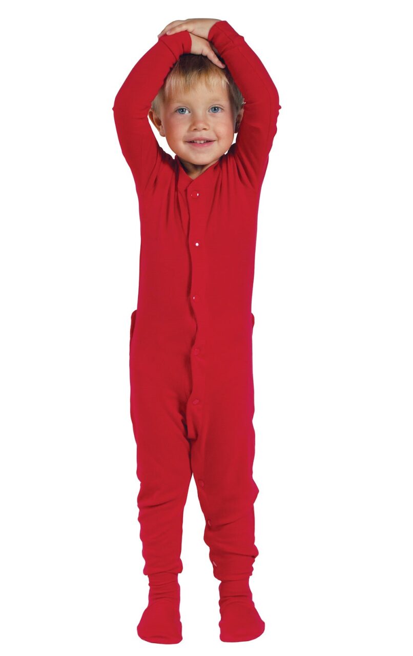 Toddler's Christmas Red Onesie With Dropseat