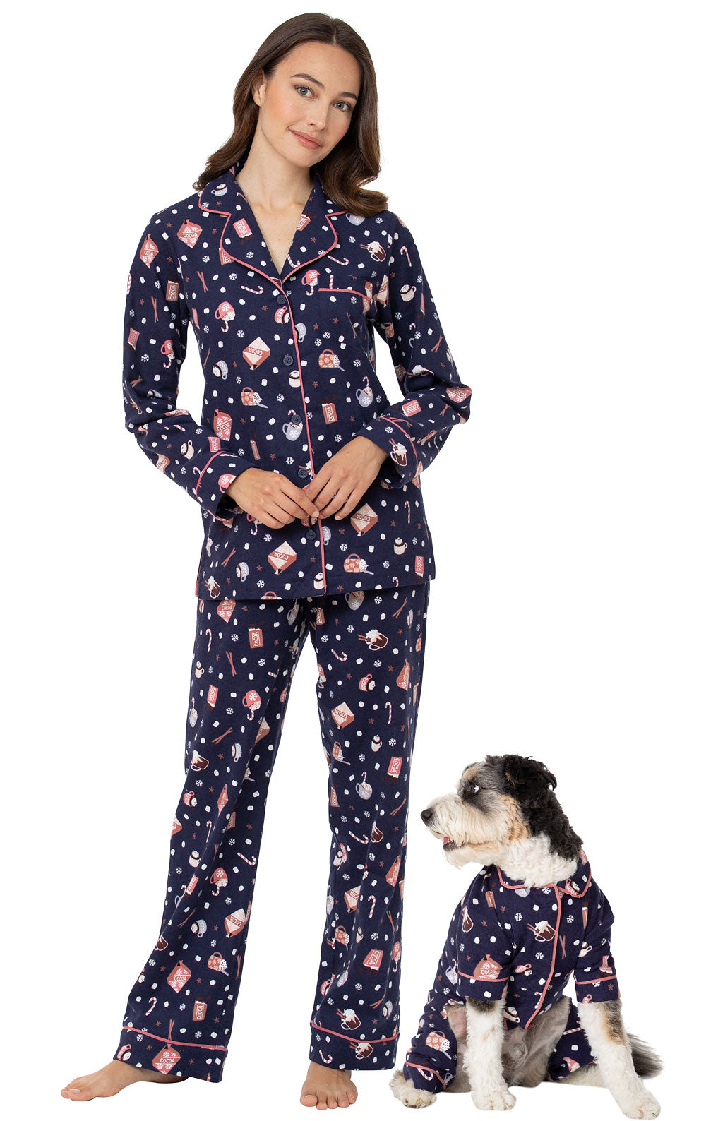 Mugs & Kisses Boyfriend Flannel Pet & Owner Pajamas