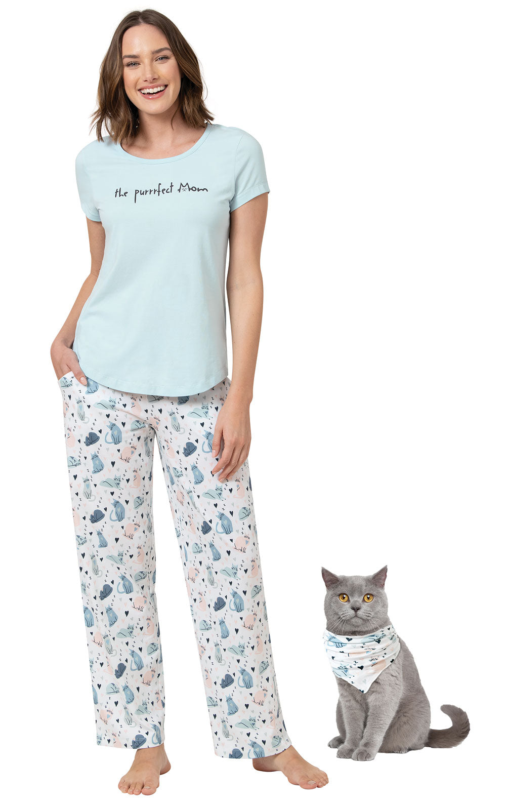 The Purrrfect Mom Matching Pet & Owner PJs