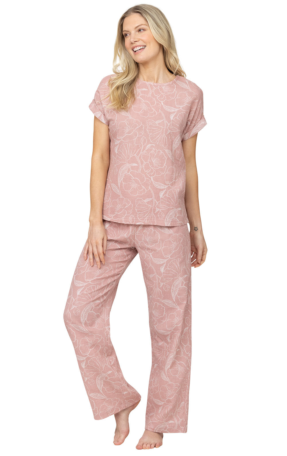 Sunday Morning Cotton Gauze Pajamas Floral
