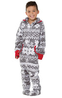 Unisex Hoodie-Footie for Kids - Nordic Fleece - Family Set