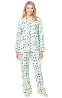 Snow Globe Button-Front Women's Pajamas - Pet & Owner