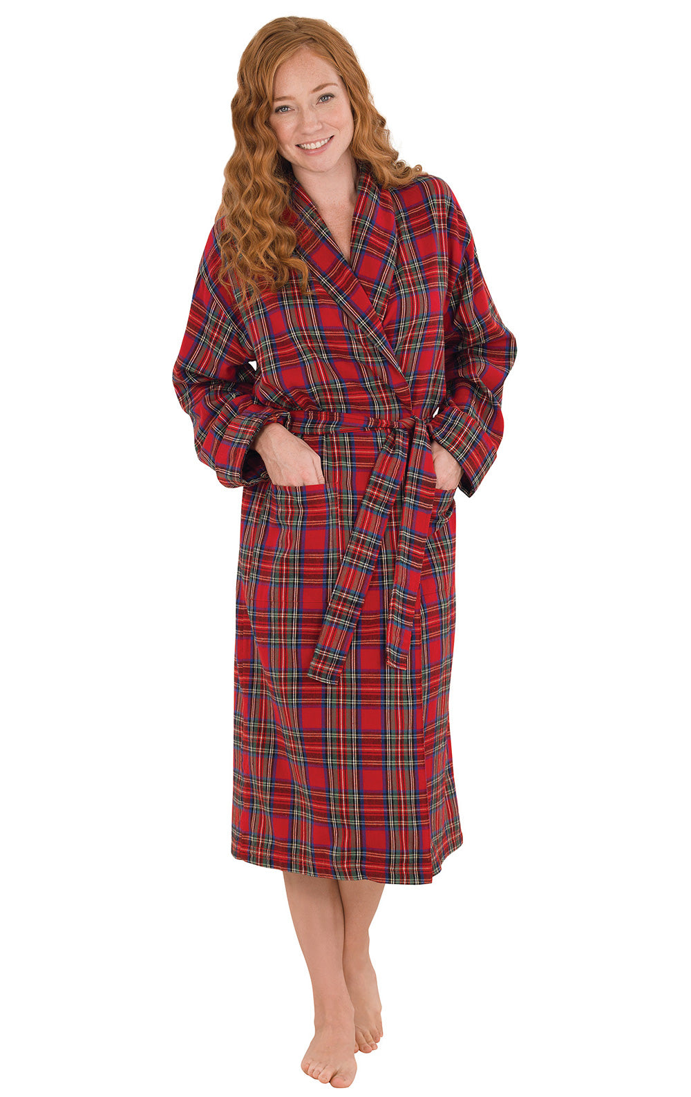Stewart Plaid Flannel Women's Robe