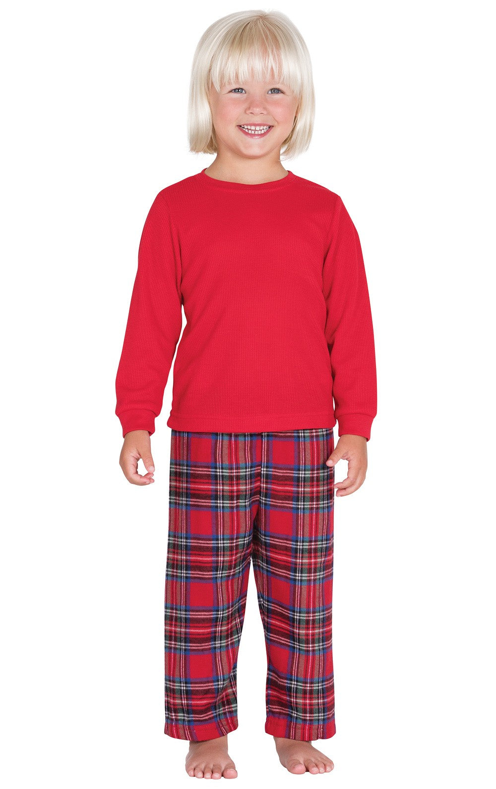 Stewart Plaid Thermal-Top Toddler Pajamas