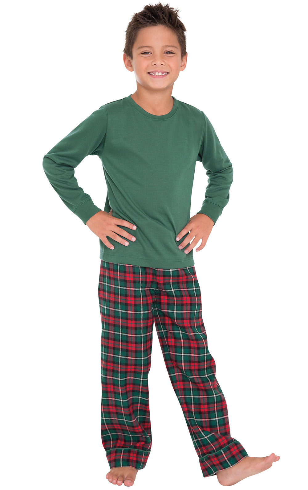 Red & Green Christmas Unisex Kids Pajamas - Pet & Owner