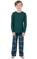 Heritage Plaid Thermal Top Unisex Kids Pajamas