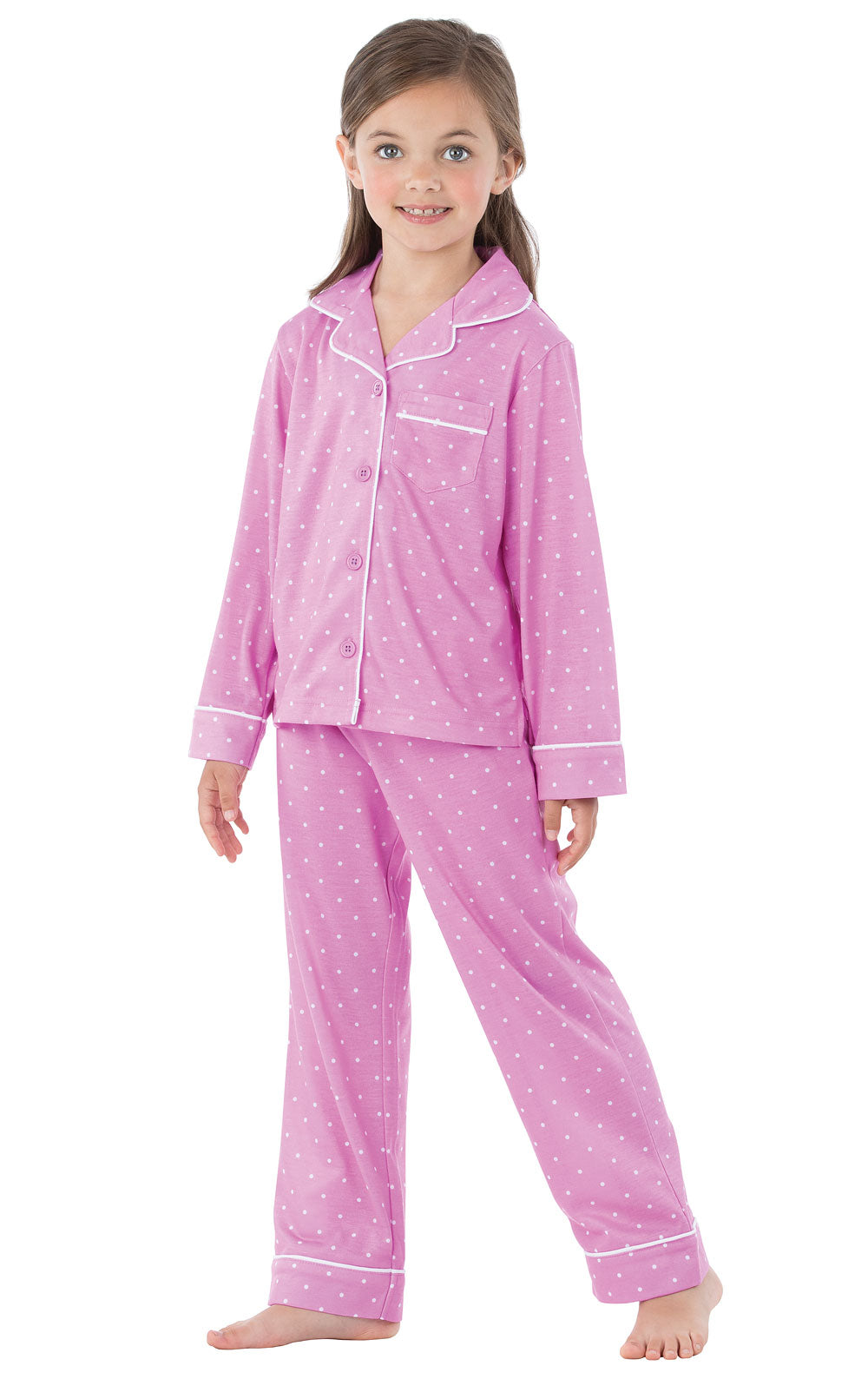 Violet Dots Pullover Pant Unisex Kids Pajamas