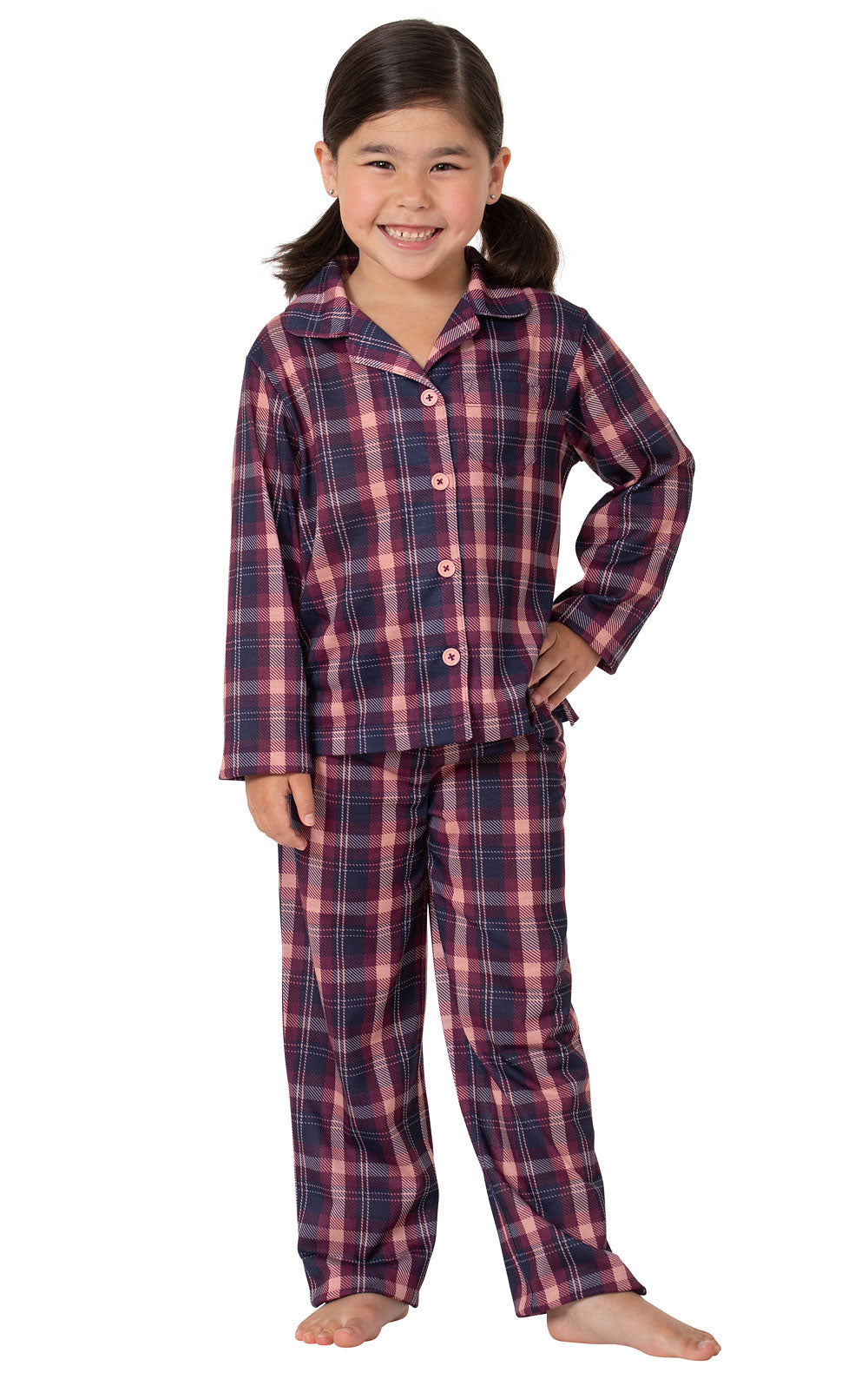 Button-Front Girls Pajamas