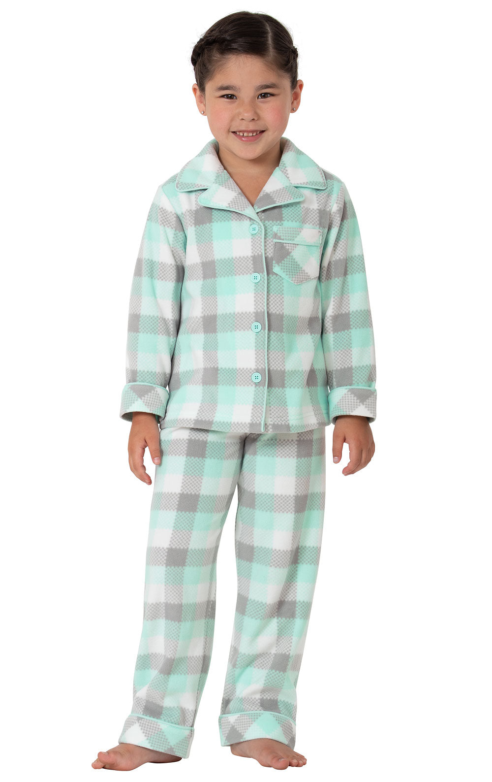 Snuggle Fleece Button-Front Unisex Kids Pajama