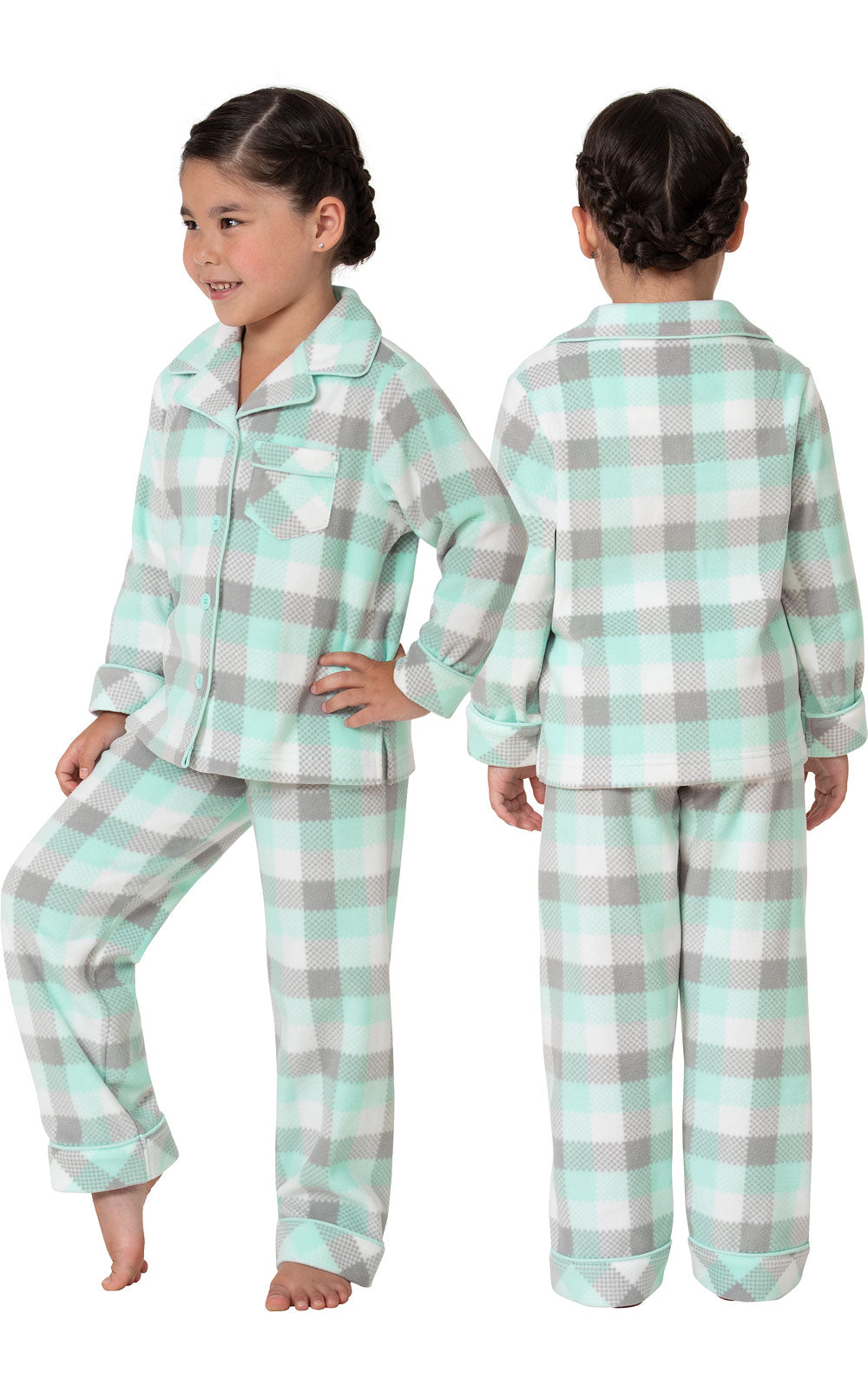 Snuggle Fleece Button-Front Unisex Kids Pajama