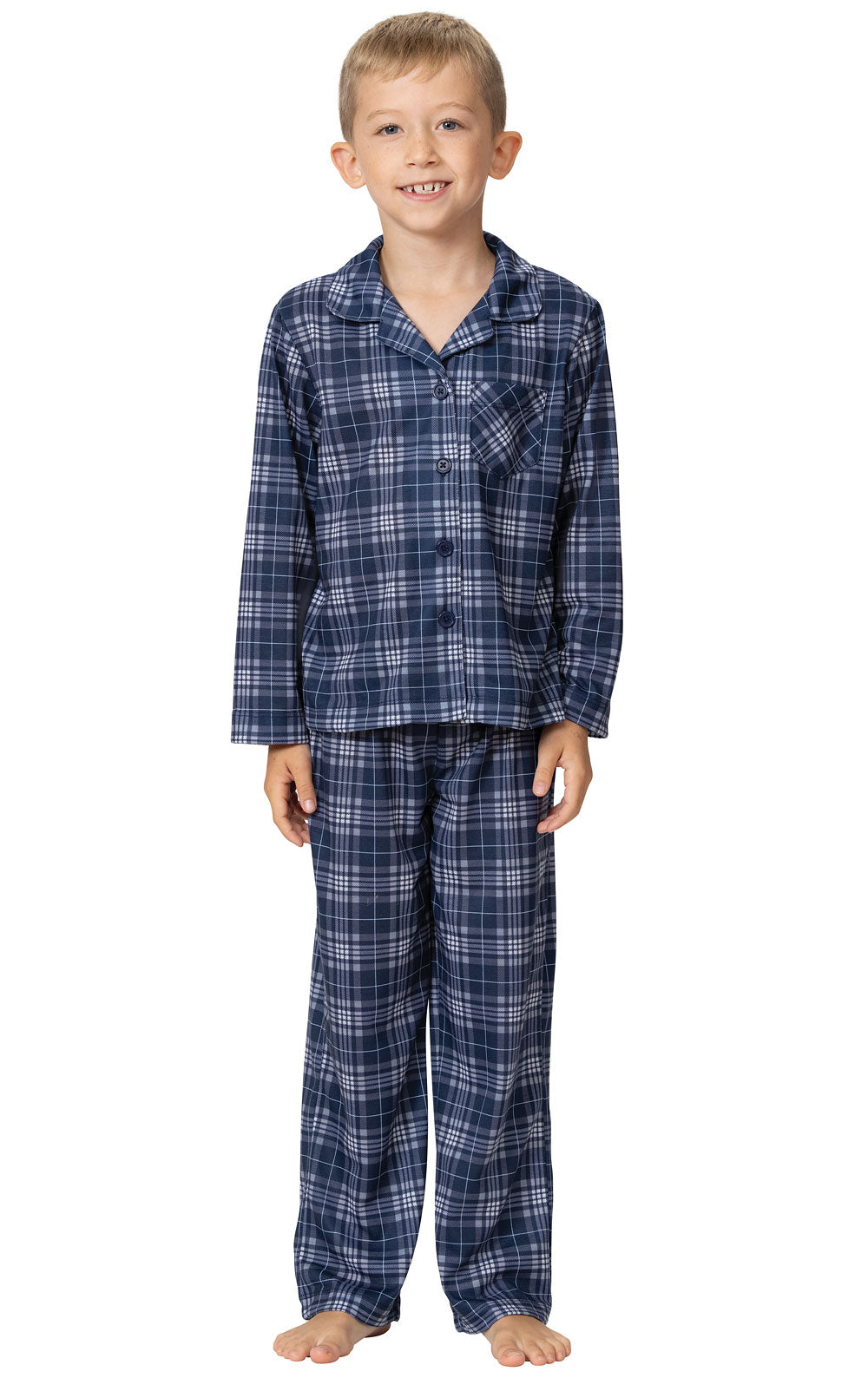 Long Sleeve Button-Front Kids Pajamas