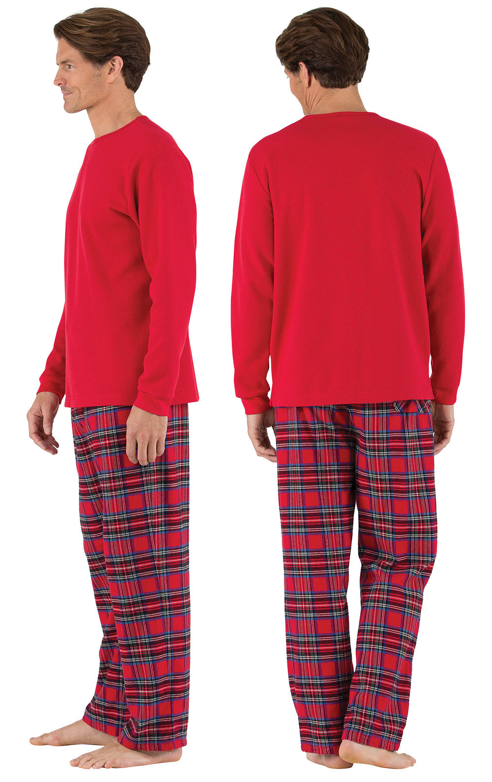 Stewart Plaid Thermal-Top Men's Pajamas