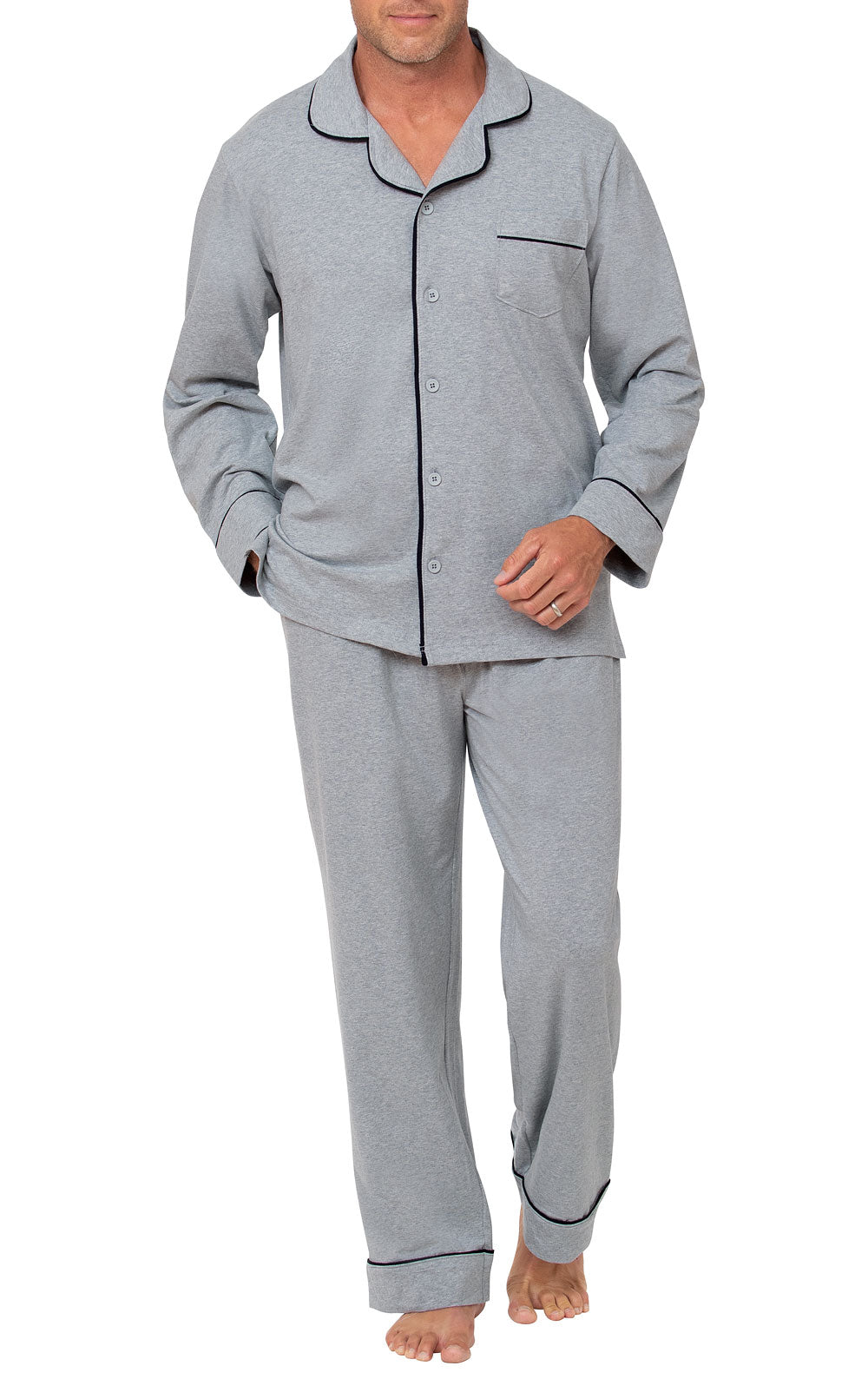 Classic Button-Front Men's Pajamas