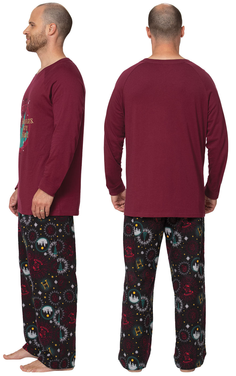 Harry Potter Quidditch "All I Want For Christmas" Men's Black Sleep Pajama Shorts-XXL