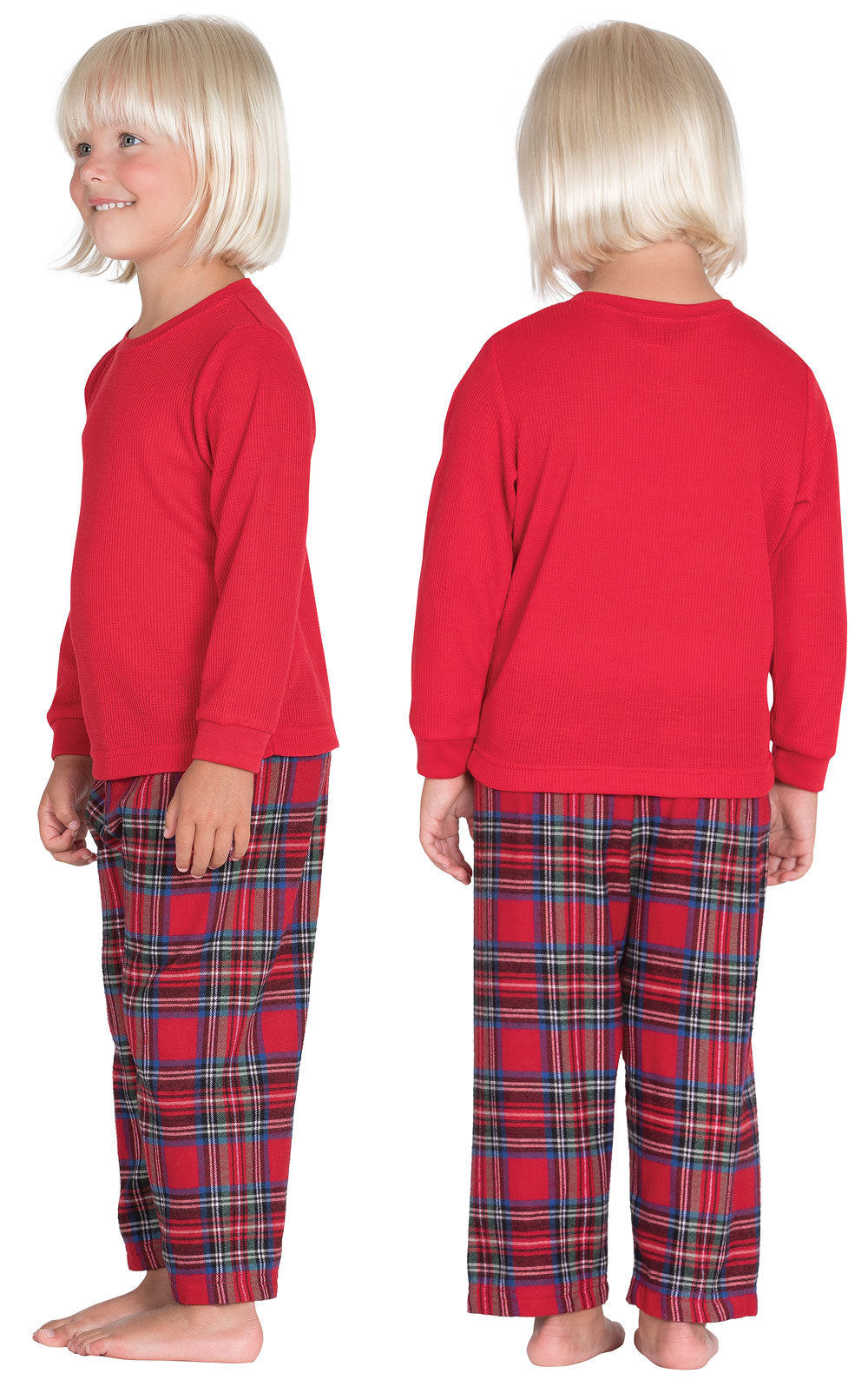 Stewart Plaid Thermal-Top Toddler Pajamas
