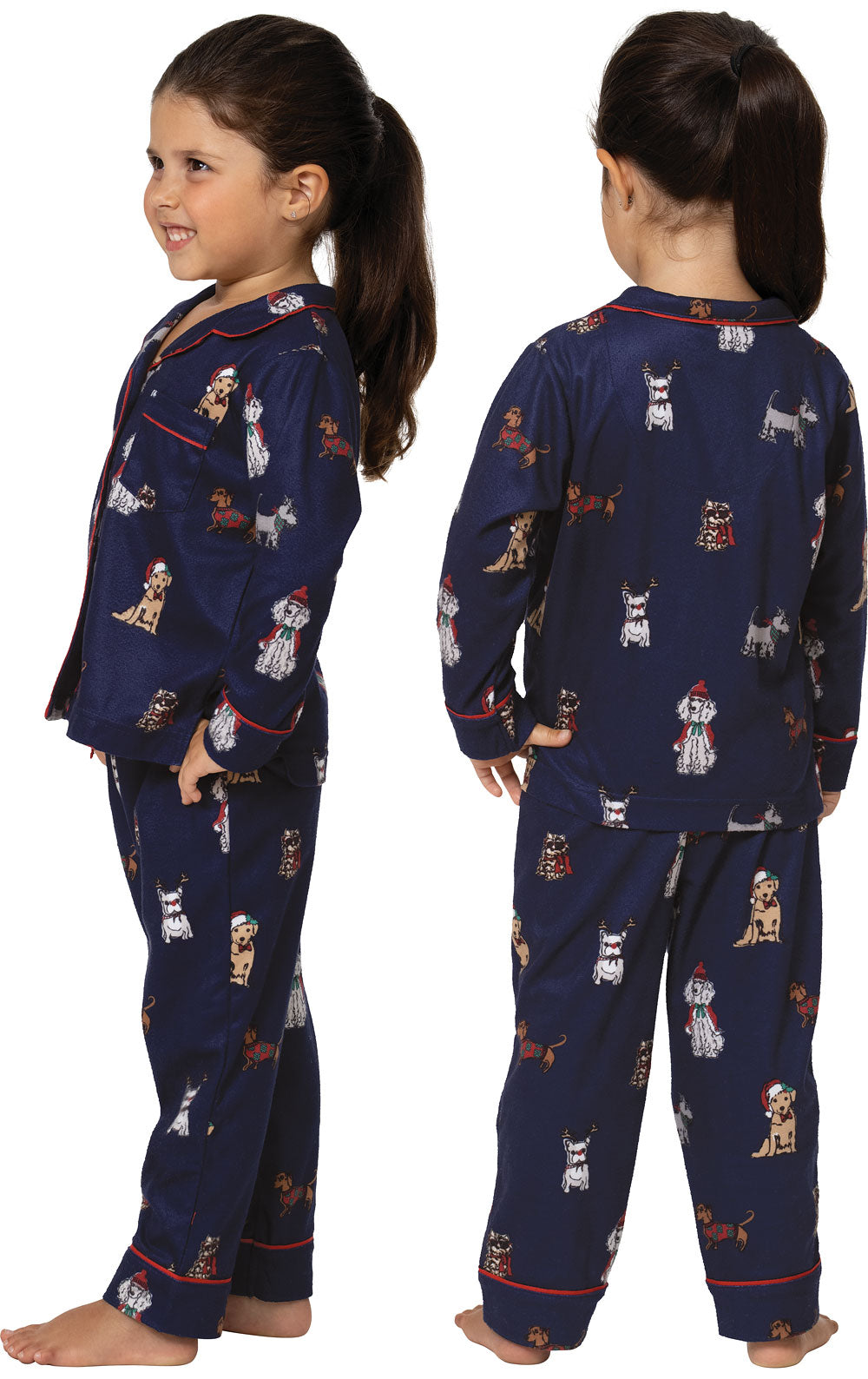 Navy Holiday Dogs Toddler Pajamas