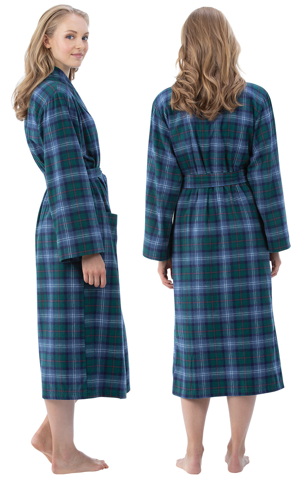 Crop Robe Heritage Plaid Flannel Robe | Pajamagram