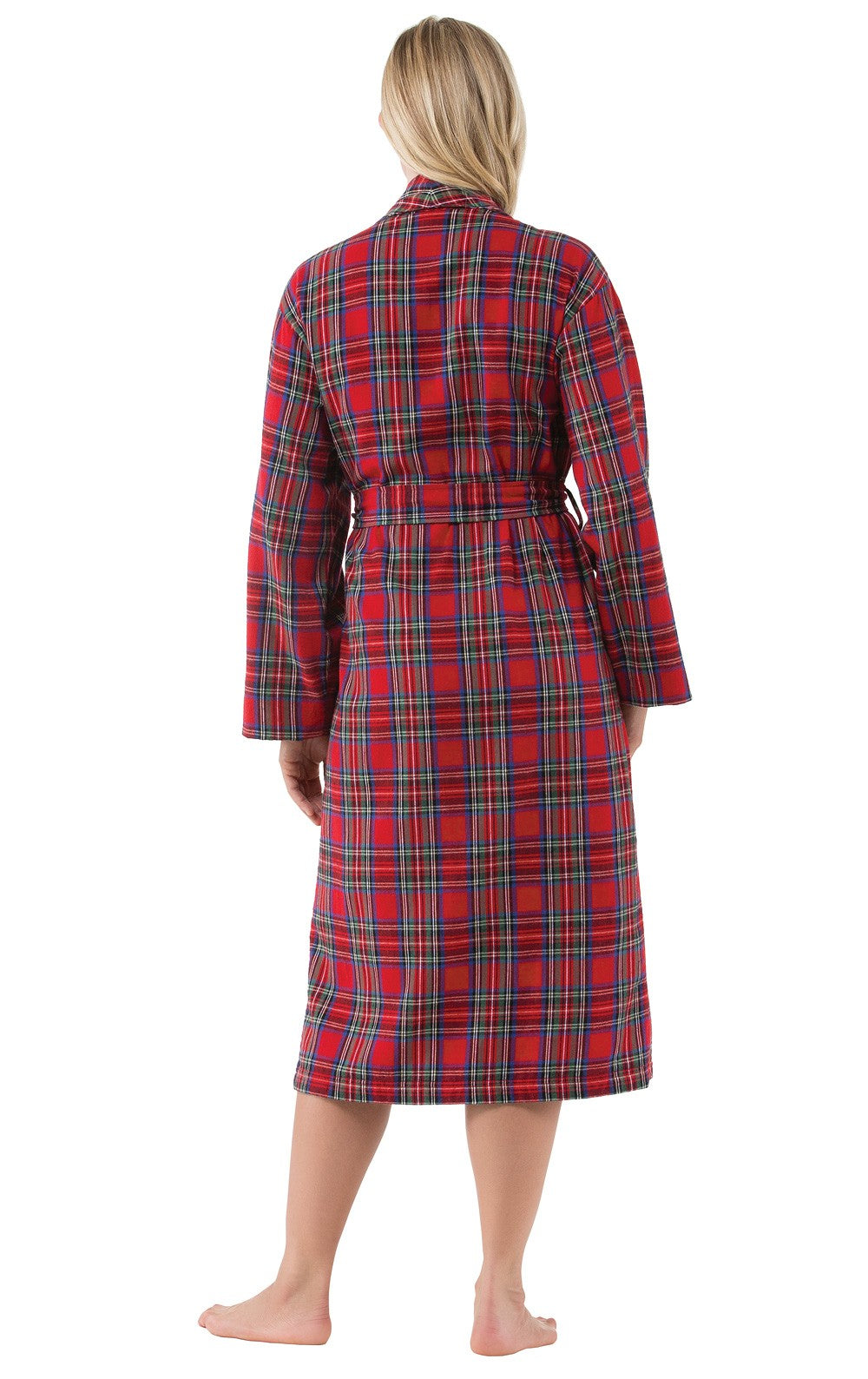 Red Plaid Robe Stewart Plaid Flannel Robe | Pajamagram