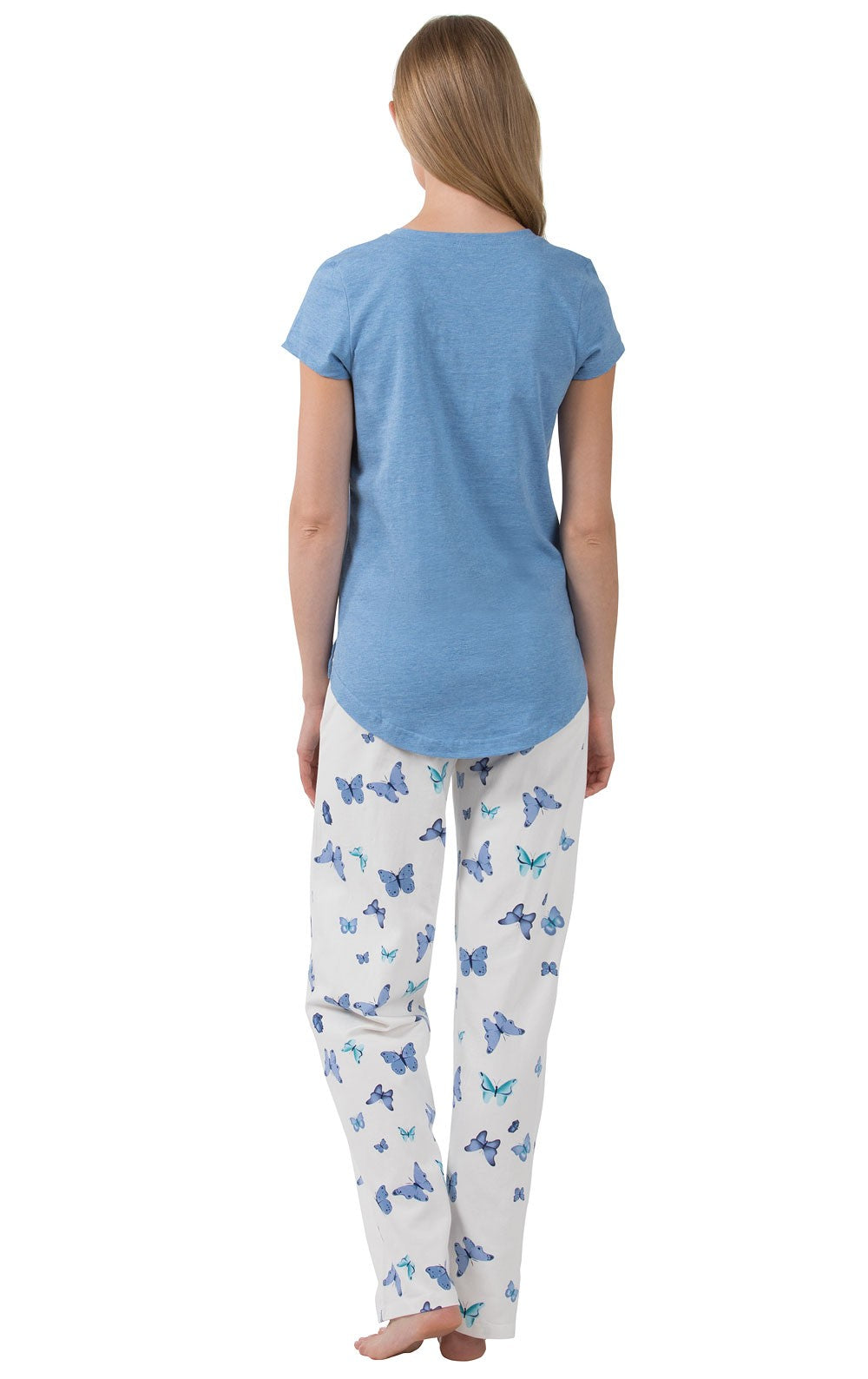 Pajama Back Women's Dream Butterfly Short Sleeve Pajamas - Final Sale | Pajamagram