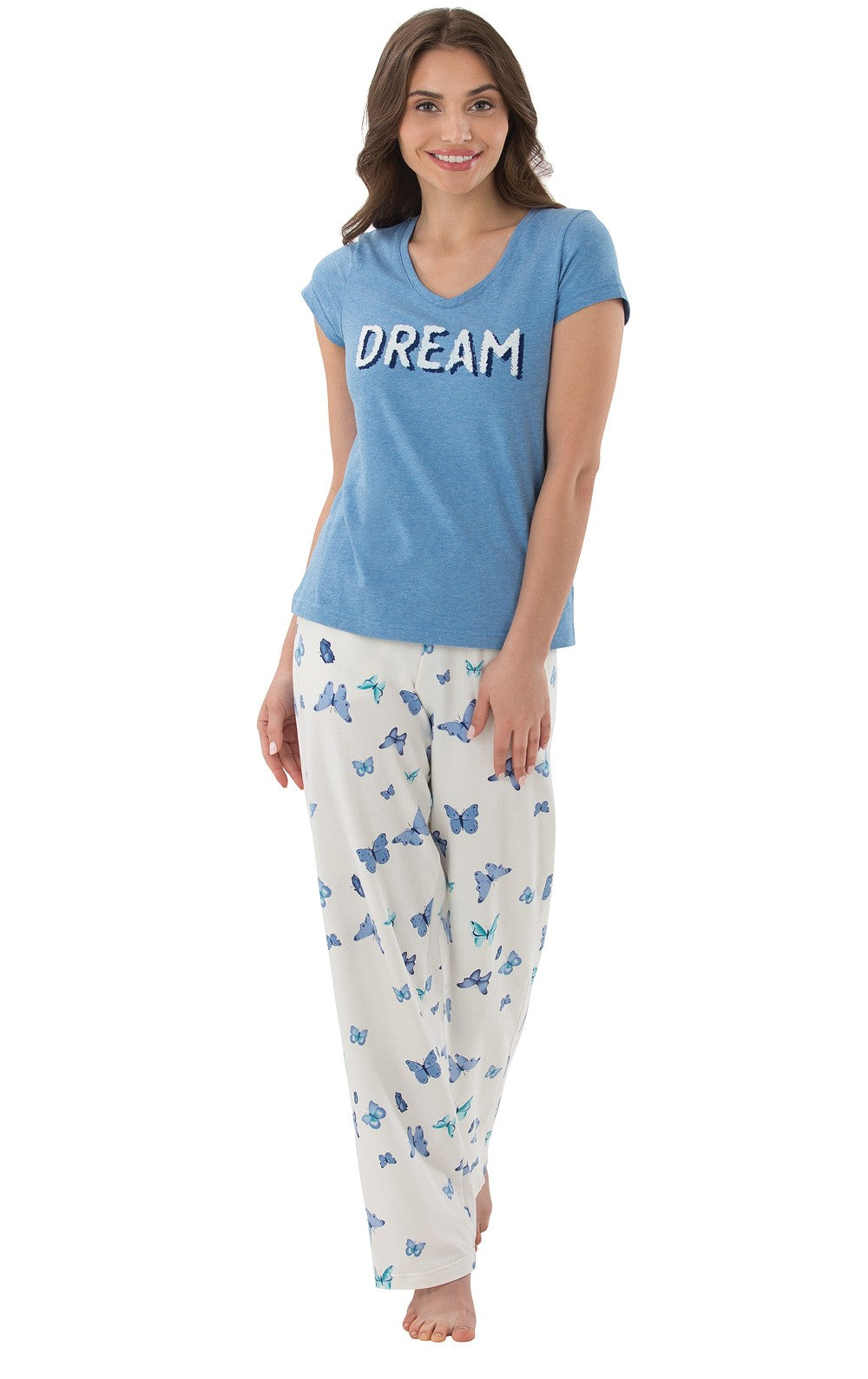 Dream Butterfly Short Sleeve Pajamas - Final Sale