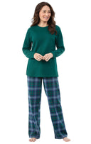 Heritage Plaid Thermal-Top Women's Pajamas - Couples