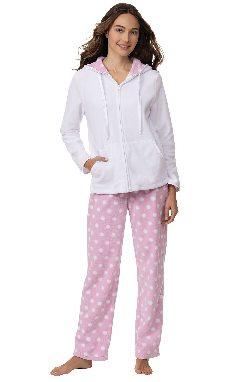 Snuggle Fleece Zip-Up Hoodie Pajamas - Final Sale