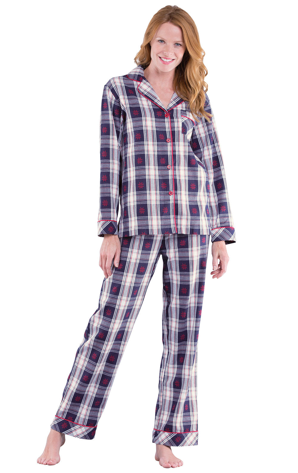 Snowfall Plaid Button-Front Pajamas - Final Sale