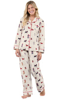 Christmas Dogs Flannel Boyfriend Pajamas - Pet & Owner