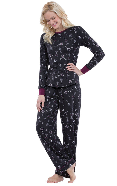 Wine Down Pajamas PETITE - SM