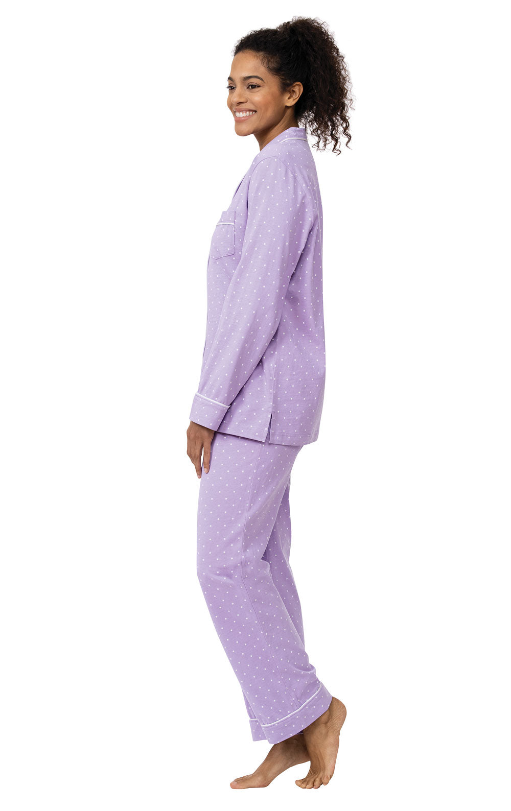Classic Polka-Dot Button-Front Pajamas Pajamagram