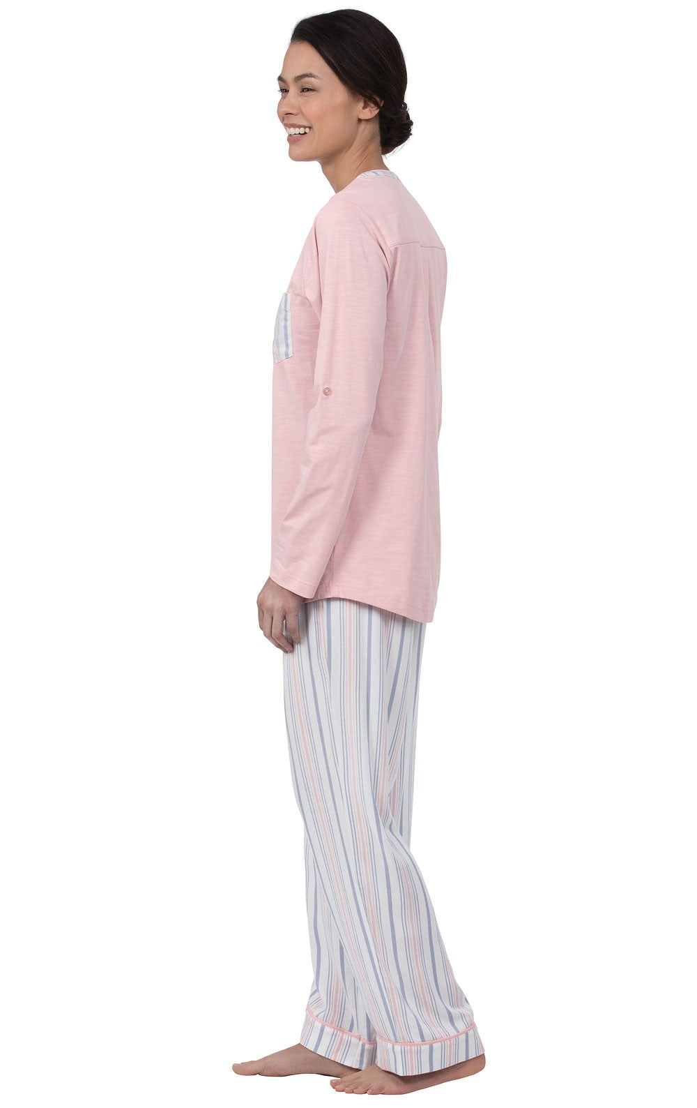 Soft Stripe Henley Pajamas