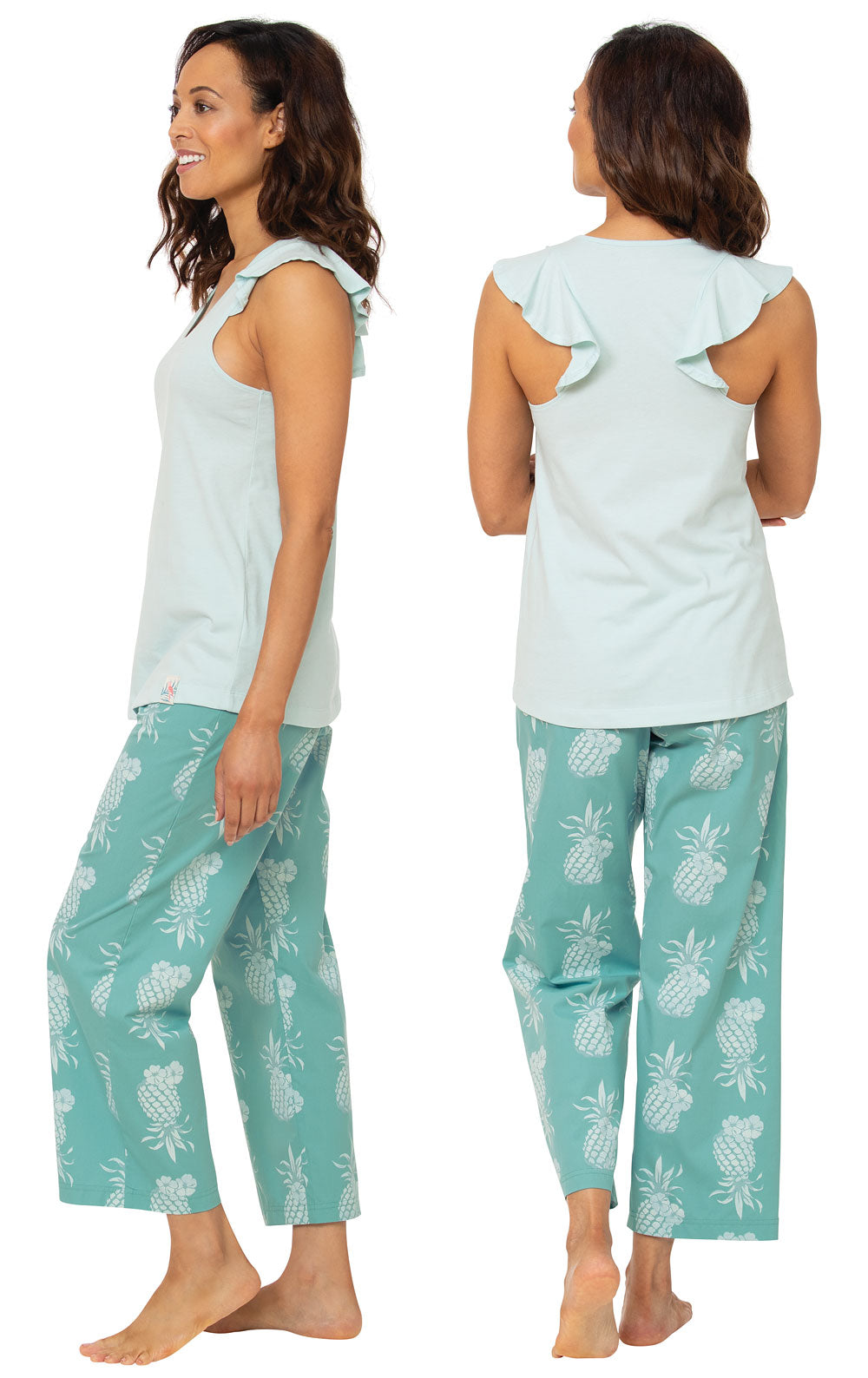 Margaritaville Flutter Sleeve Capri Pajamas - Final Sale