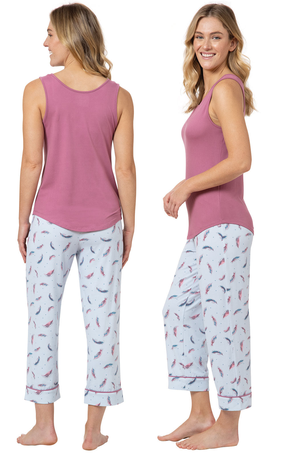 Feather Touch Tank Capri Pajamas - Final Sale